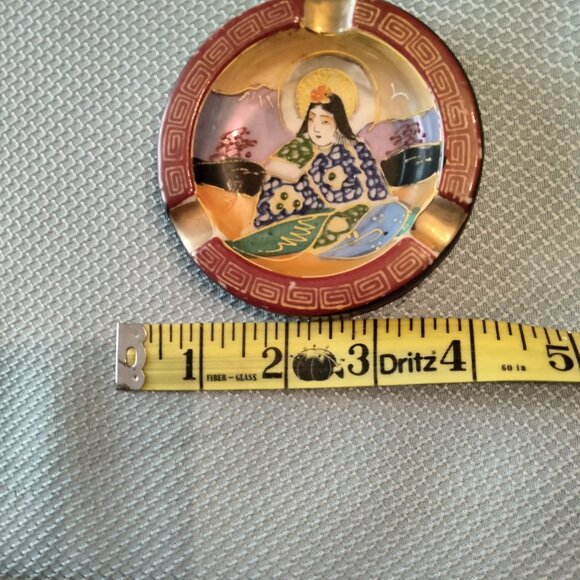 Vintage Hand Painted Japanese Ashtray - Picture 2 of 4